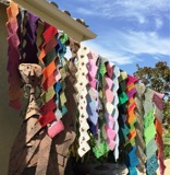 Over 20 scarves were created at our first Share A Knit in August. 