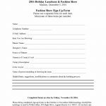 2016 Luncheon Fashion Show Sign Up Form Thumbnail